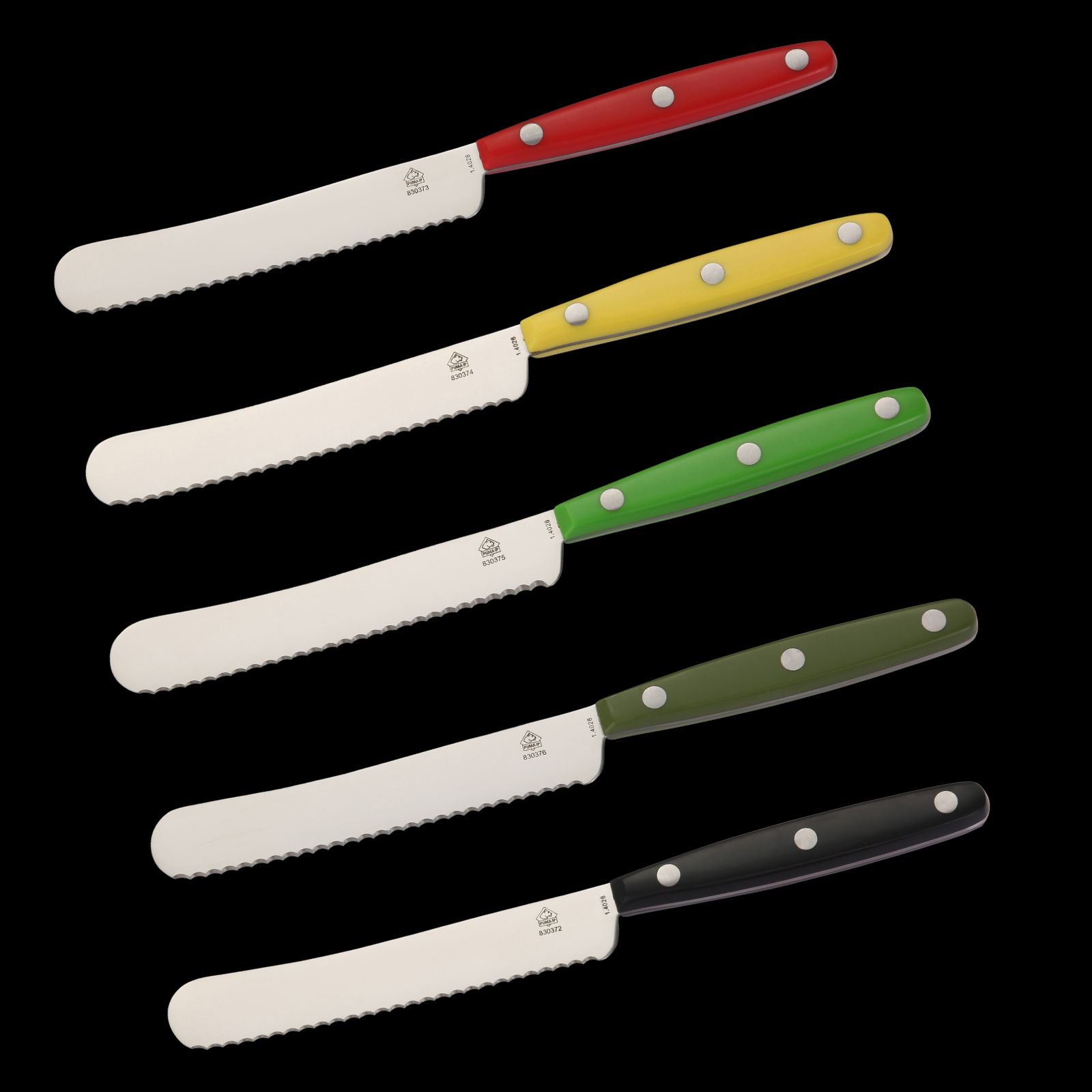 PUMA Buckelmesser mit Wellenschliff, ABS Griff mit fünf verschiedene attraktive Farben. NEW EDMAHONY