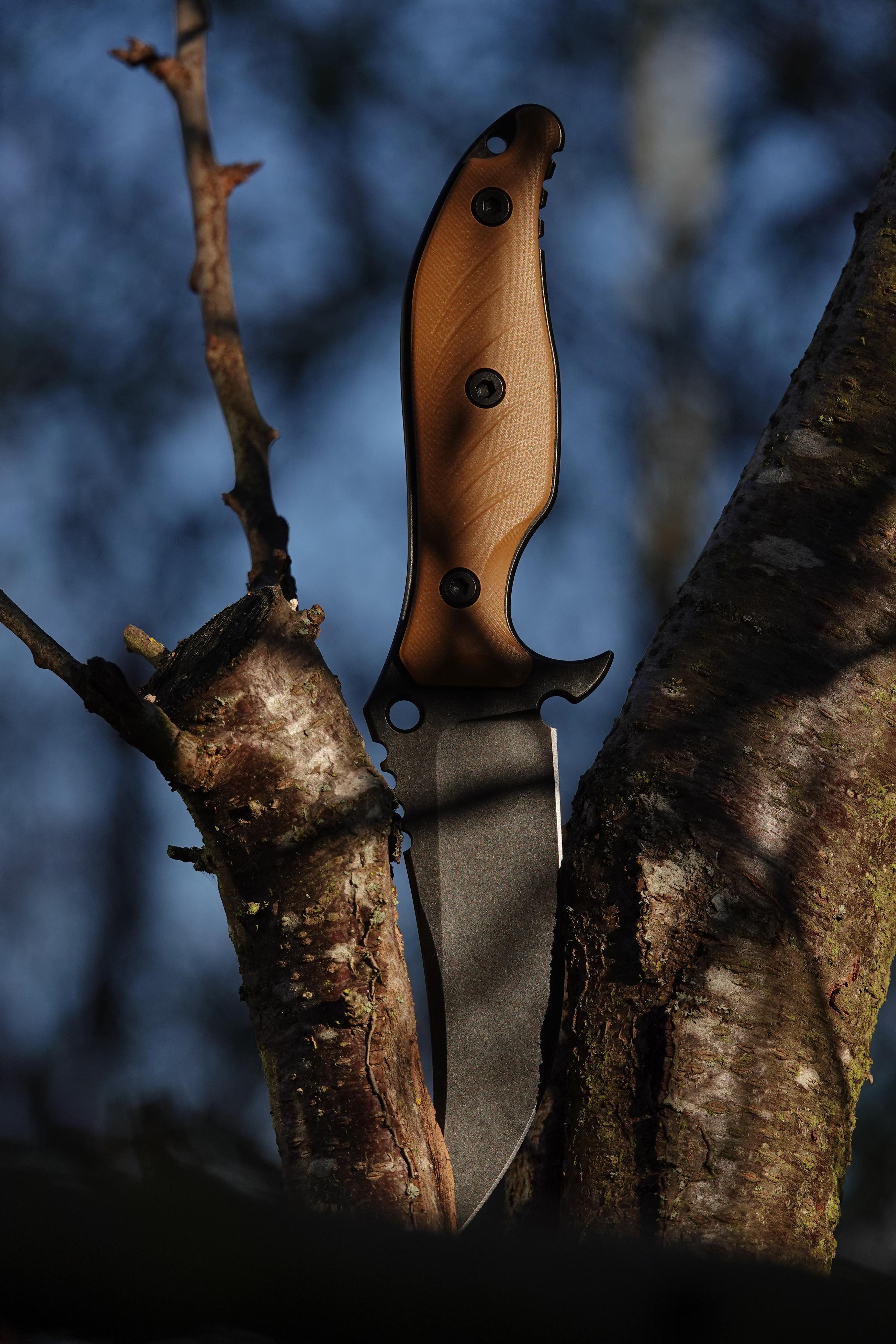 OMNIVORE Lightweight EDC, Outdoor und Self-Defence Messer mit Kydexscheide ED MAHONY