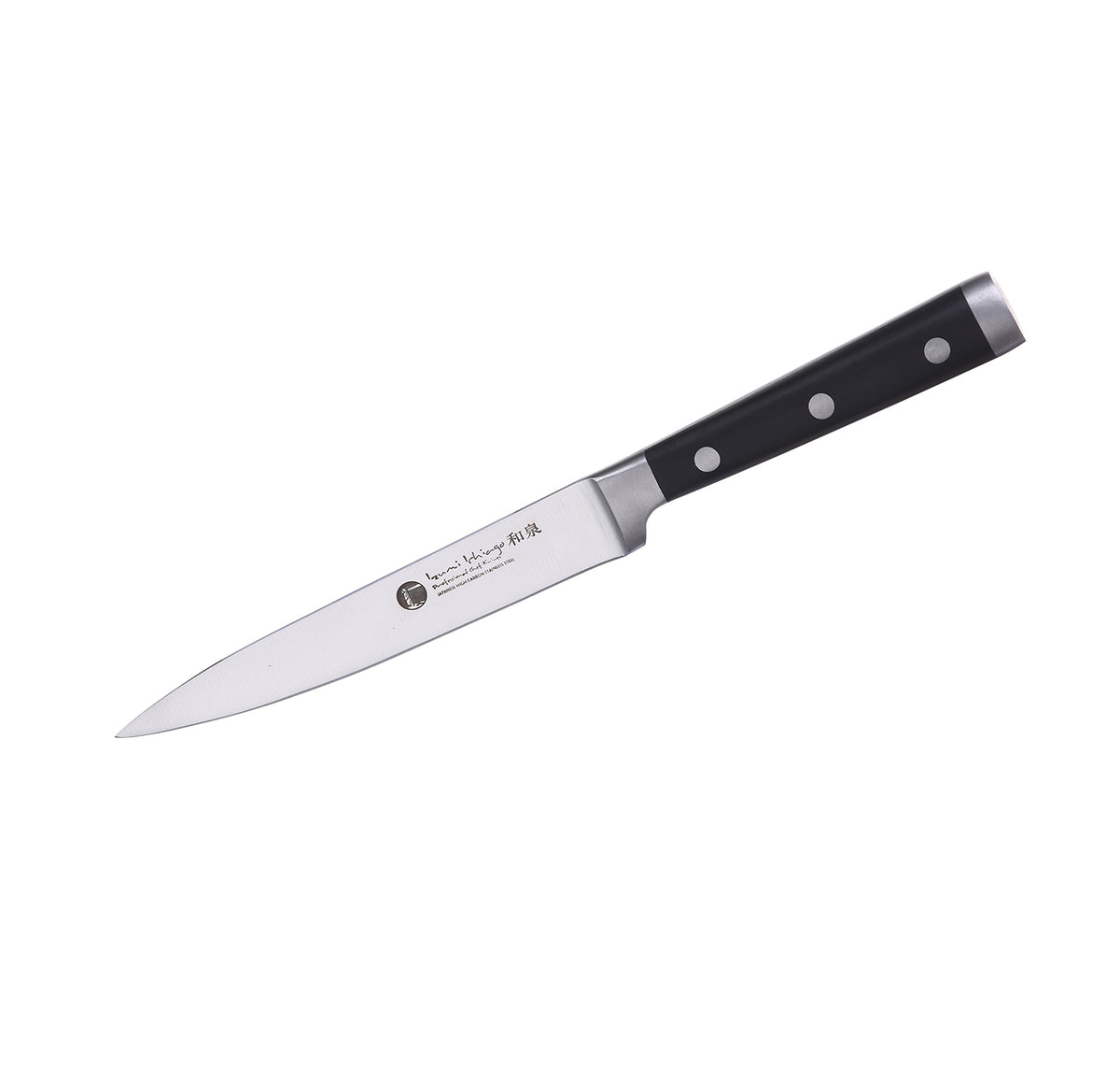 IZUMI ICHIAGO großes Schneidebrett. Maße: 65x42.5x5cm / 8,8 kgs aus Eichenholz, mit Leinen-Öl behandelt + 3 tlg. Santokumesser-Set IZUMI ICHIAGO