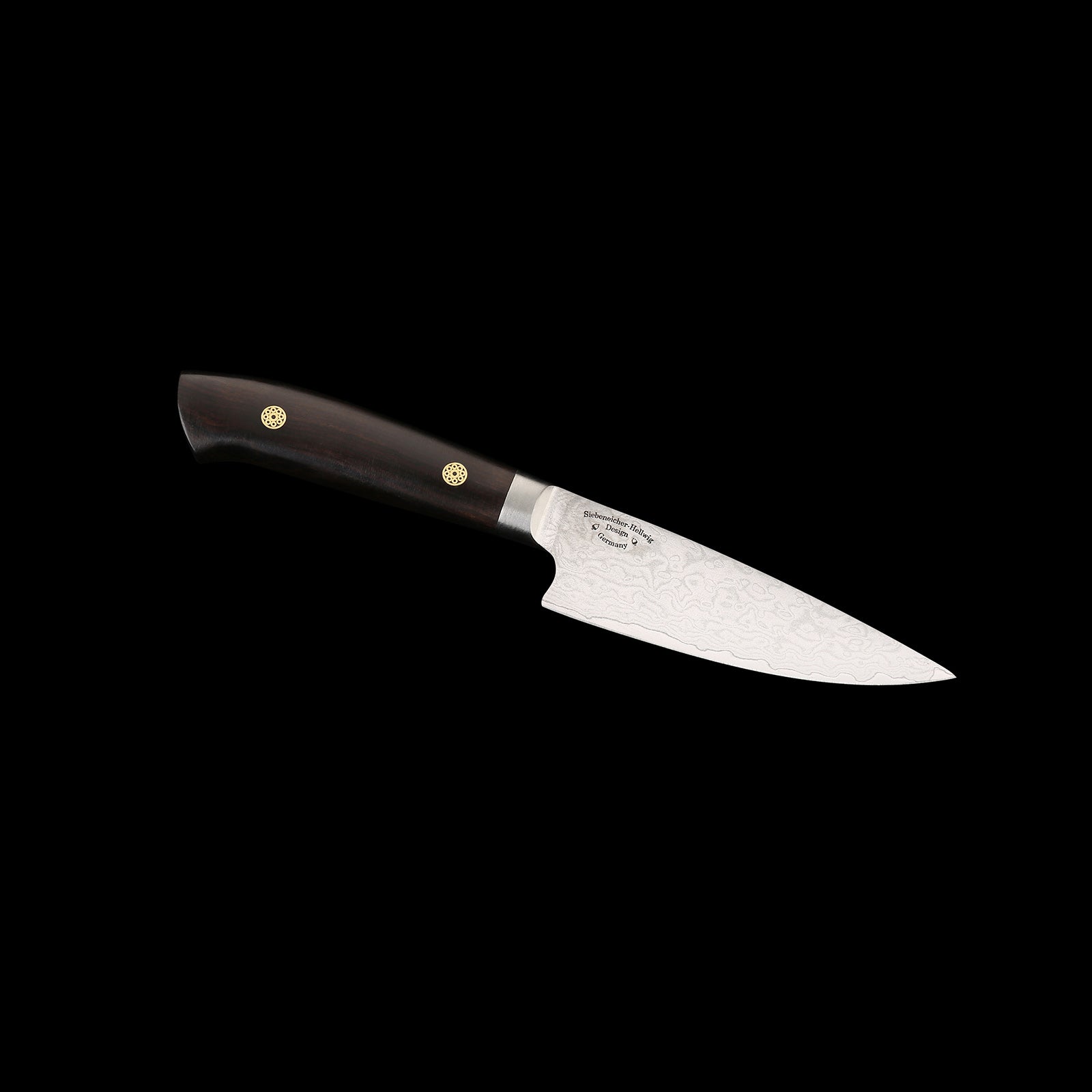 Katahiro Kubota SENSES 5" Kochmesser, VG-10 Edelstahl und 66 Lagen Damast mit brüniertem Finish mit Ebenholz-Griff KATAHIRO KUBOTA