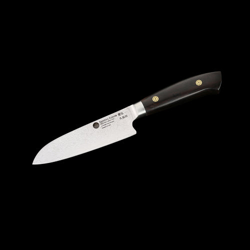 Katahiro Kubota SENSES 5" Santokumesser, VG-10 Edelstahl und 66 Lagen Damast mit brüniertem Finish mit Ebenholz-Griff KATAHIRO KUBOTA