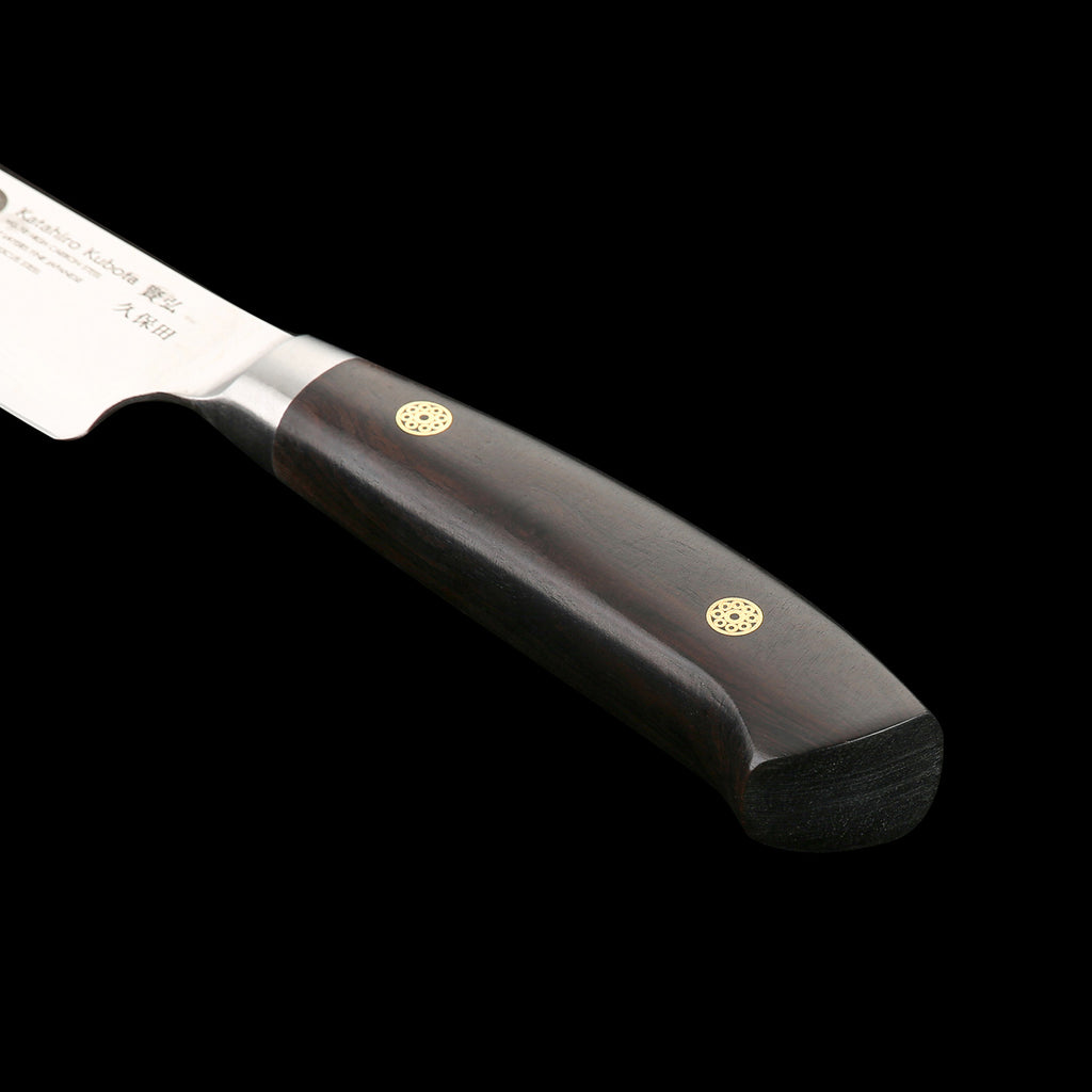 Katahiro Kubota SENSES 5" Santokumesser, VG-10 Edelstahl und 66 Lagen Damast mit brüniertem Finish mit Ebenholz-Griff KATAHIRO KUBOTA