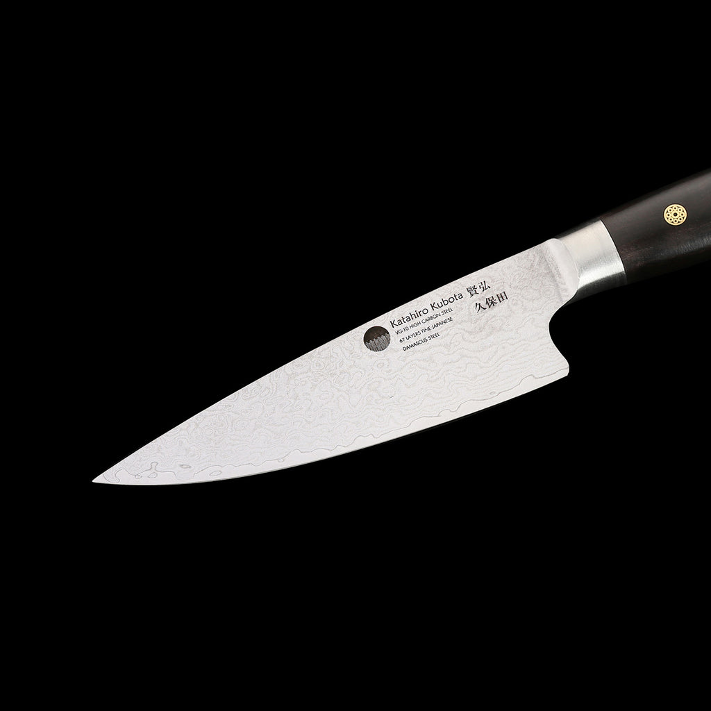 Katahiro Kubota SENSES 6" Kochmesser, VG-10 Edelstahl und 66 Lagen Damast mit brüniertem Finish mit Ebenholz-Griff KATAHIRO KUBOTA