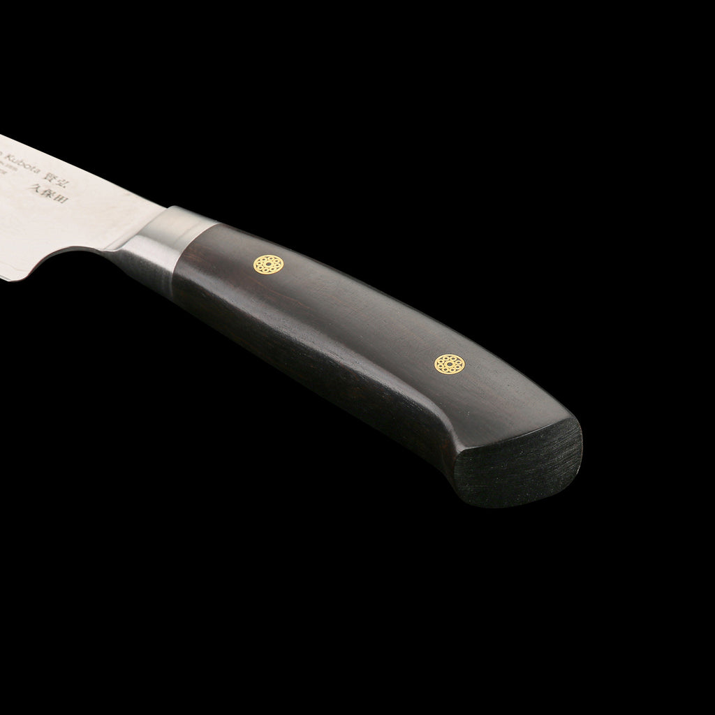 Katahiro Kubota SENSES 7" Santokumesser, VG-10 Edelstahl und 66 Lagen Damast mit brüniertem Finish mit Ebenholz-Griff KATAHIRO KUBOTA