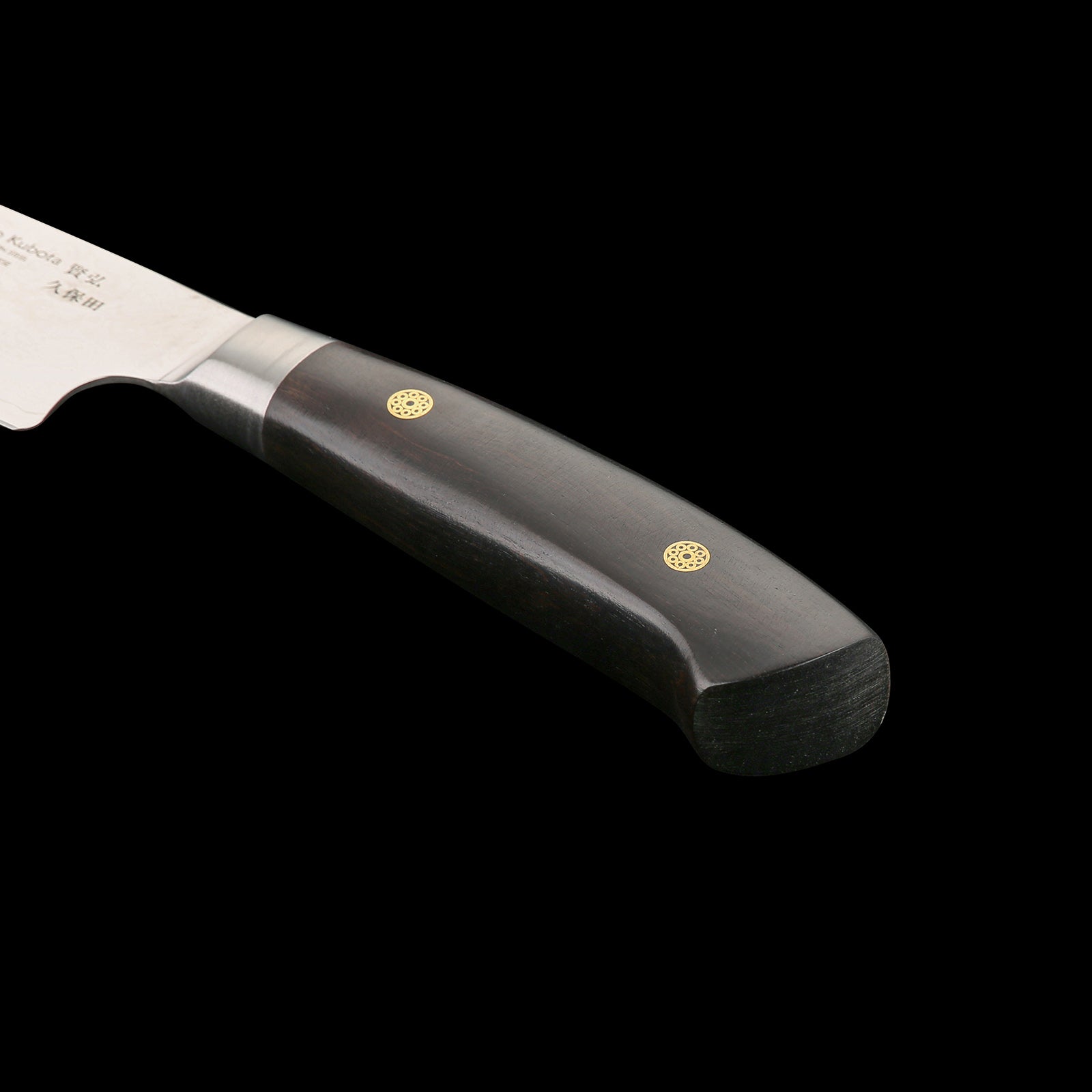 Katahiro Kubota SENSES 7" Santokumesser, VG-10 Edelstahl und 66 Lagen Damast mit brüniertem Finish mit Ebenholz-Griff KATAHIRO KUBOTA