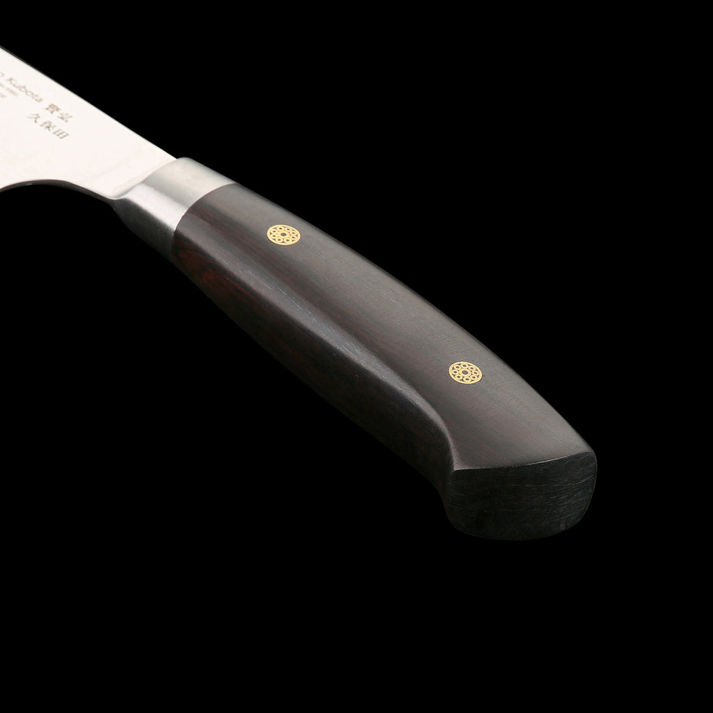 Katahiro Kubota SENSES 8" Kochmesser, VG-10 Edelstahl und 66 Lagen Damast mit brüniertem Finish mit Ebenholz-Griff KATAHIRO KUBOTA
