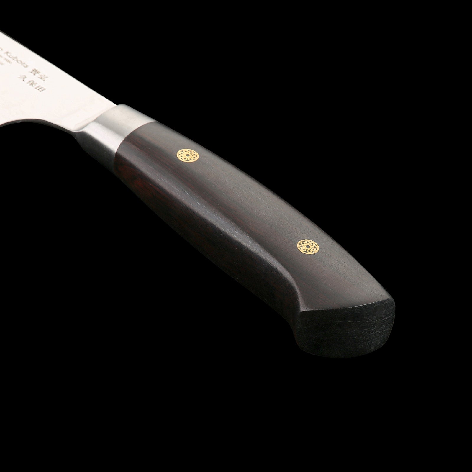 Katahiro Kubota SENSES 8" Kochmesser, VG-10 Edelstahl und 66 Lagen Damast mit brüniertem Finish mit Ebenholz-Griff KATAHIRO KUBOTA