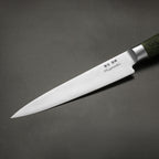 Miyazaki Kodawari flexibles Filetiermesser 7 inch, AUS-8A Stahl,  Griff aus Pakkaholz grün TAKAHIRO MIYAZAKI