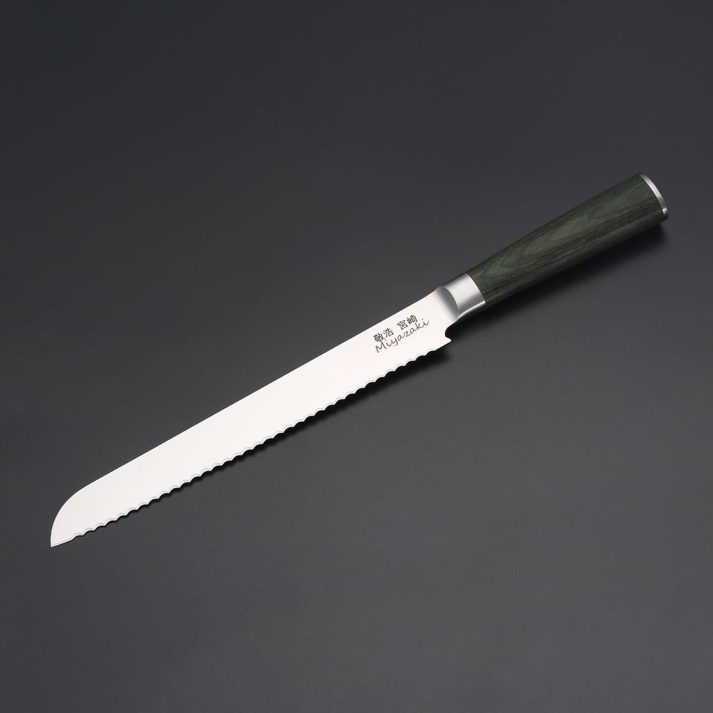 Miyazaki Kodawari 5 tlg. Kochmesser set mit Holzschachtel , Griff aus Pakkaholz grün TAKAHIRO MIYAZAKI