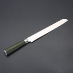 Miyazaki Kodawari Brotmesser 9 inch, Griff aus Pakkaholz grün TAKAHIRO MIYAZAKI