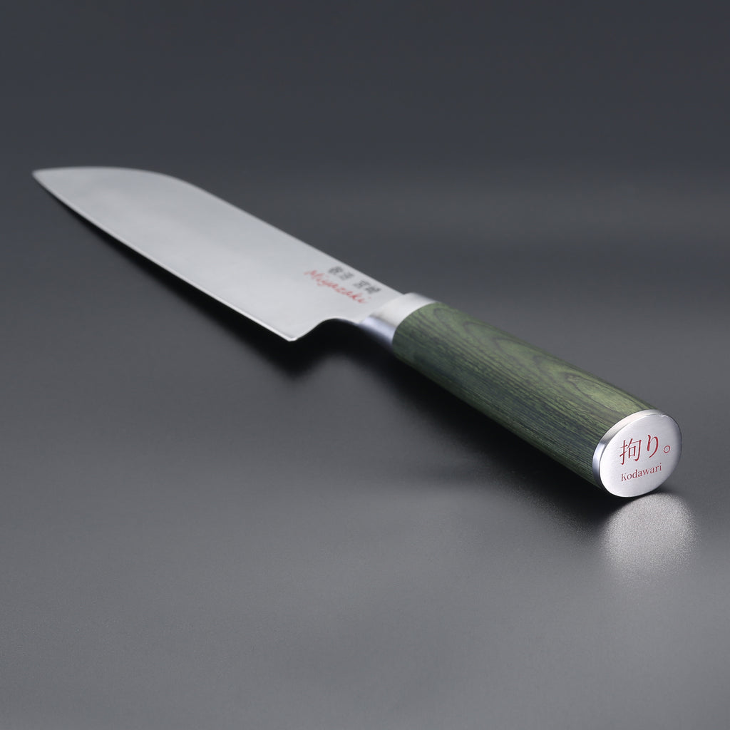 Miyazaki Kodawari 3 tlg. Kochmesser set mit Magnetmesserhalter & Wasserschleifstein, Griff aus Pakkaholz grün TAKAHIRO MIYAZAKI