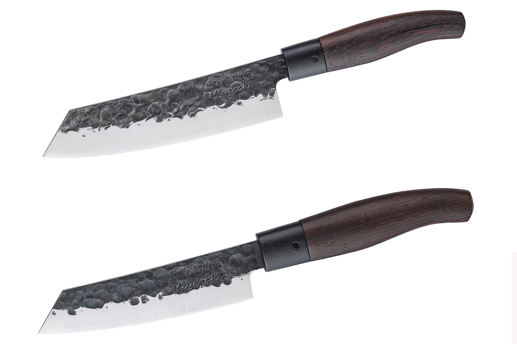 TAKAHIRO MIYAZAKI - 2-er Set Santoku Bocho Okii 7 inch und Chiisai 5.5 inch, Klinge aus japanischem blauem Papierstahl mit Griff aus Wenge TAKAHIRO MIYAZAKI