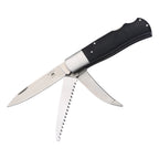 ED MAHONY Multi-tool, Jagdtaschenmesser, 3-Klingen 440C, mit Griffschalen aus Ebenholz ED MAHONY