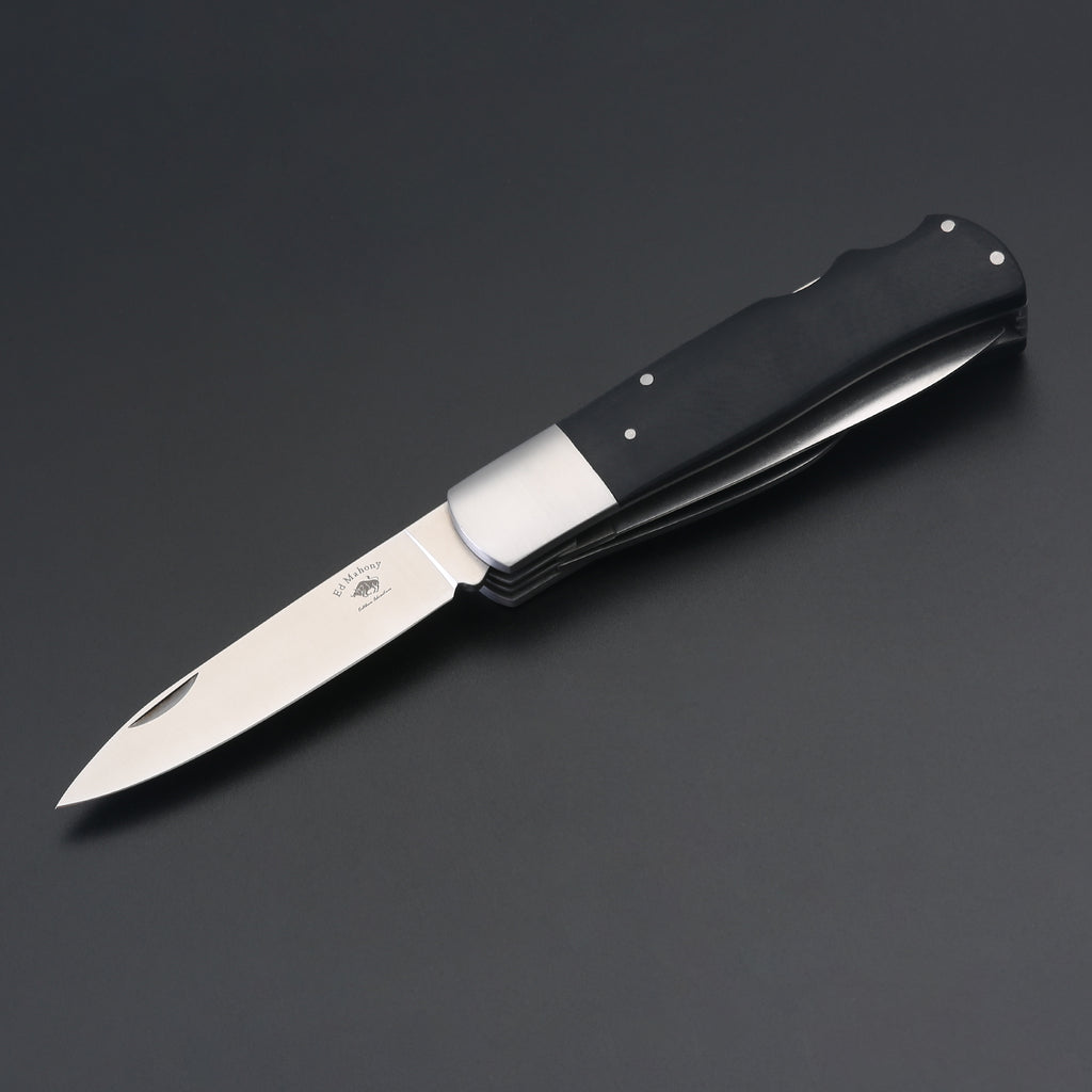 ED MAHONY Multi-tool, Jagdtaschenmesser, 3-Klingen 440C, mit Griffschalen aus Ebenholz ED MAHONY
