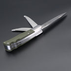 ED MAHONY Multi-tool, Jagdtaschenmesser, 3-Klingen 440C, Griffschalen aus olivegrünem ED MAHONY