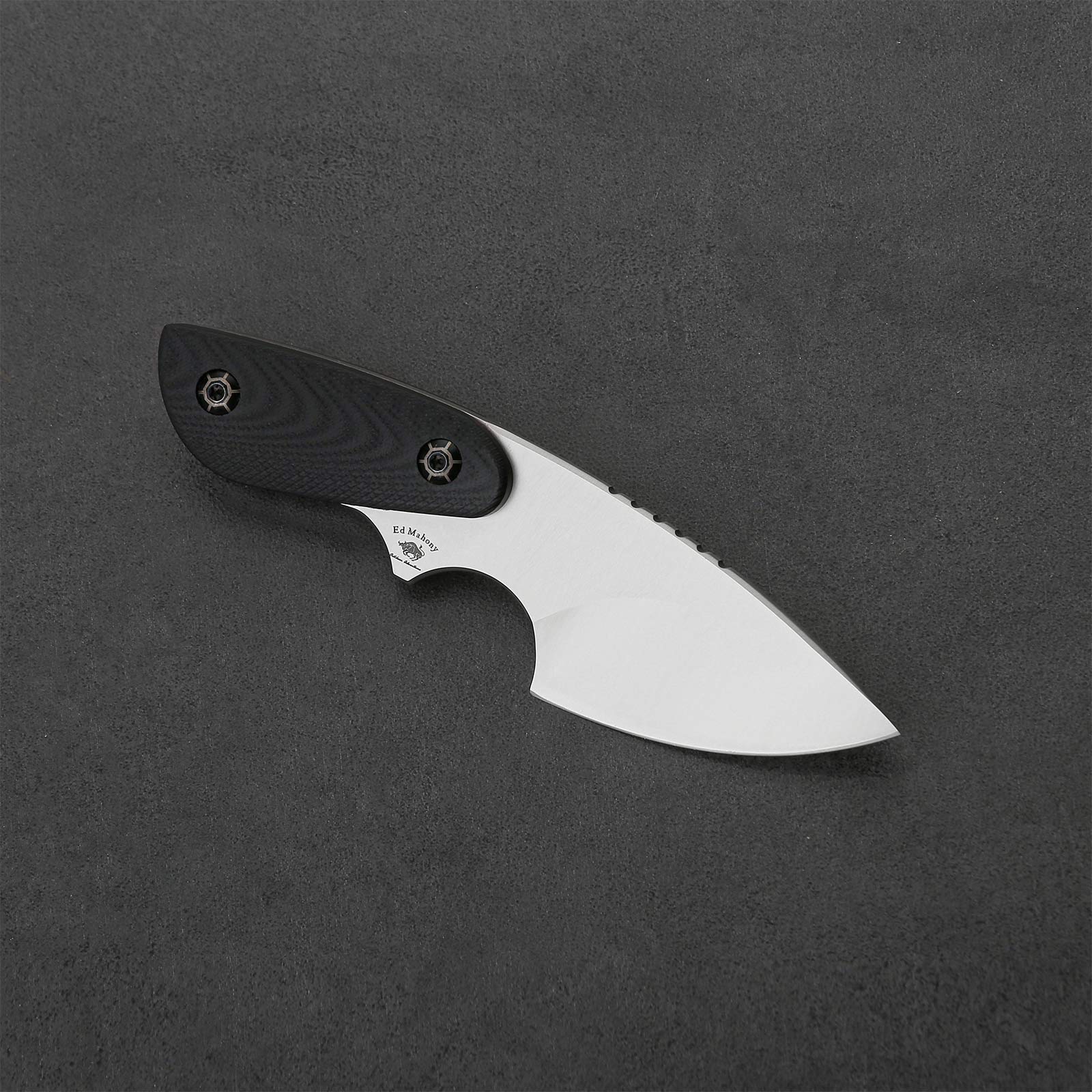 PUMA IP/ Ed Mahony  Kleiner Keiler, G10 Schwarz Glasfaser Karbon, mit Kydexscheide Halskette ED MAHONY