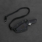 PUMA IP/ Ed Mahony  Kleiner Keiler, G10 Schwarz Glasfaser Karbon, mit Kydexscheide Halskette ED MAHONY