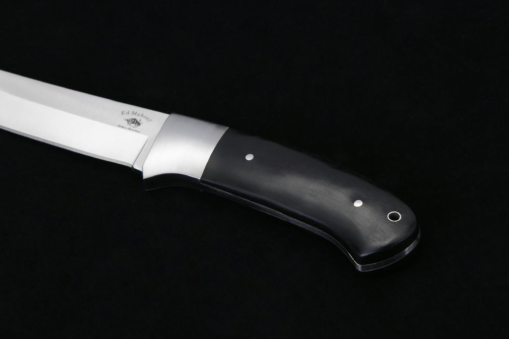 ED MAHONY Sika deer Hunter, Jagdmesser, Griffschalen aus Ebenholz, 440C NEW EDMAHONY