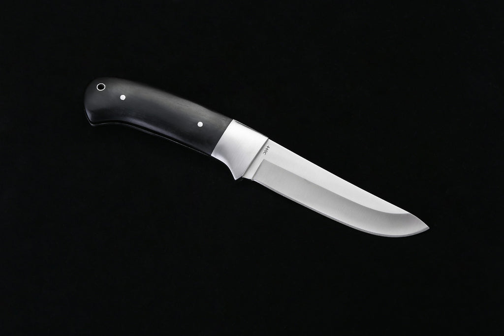ED MAHONY Sika deer Hunter, Jagdmesser, Griffschalen aus Ebenholz, 440C NEW EDMAHONY