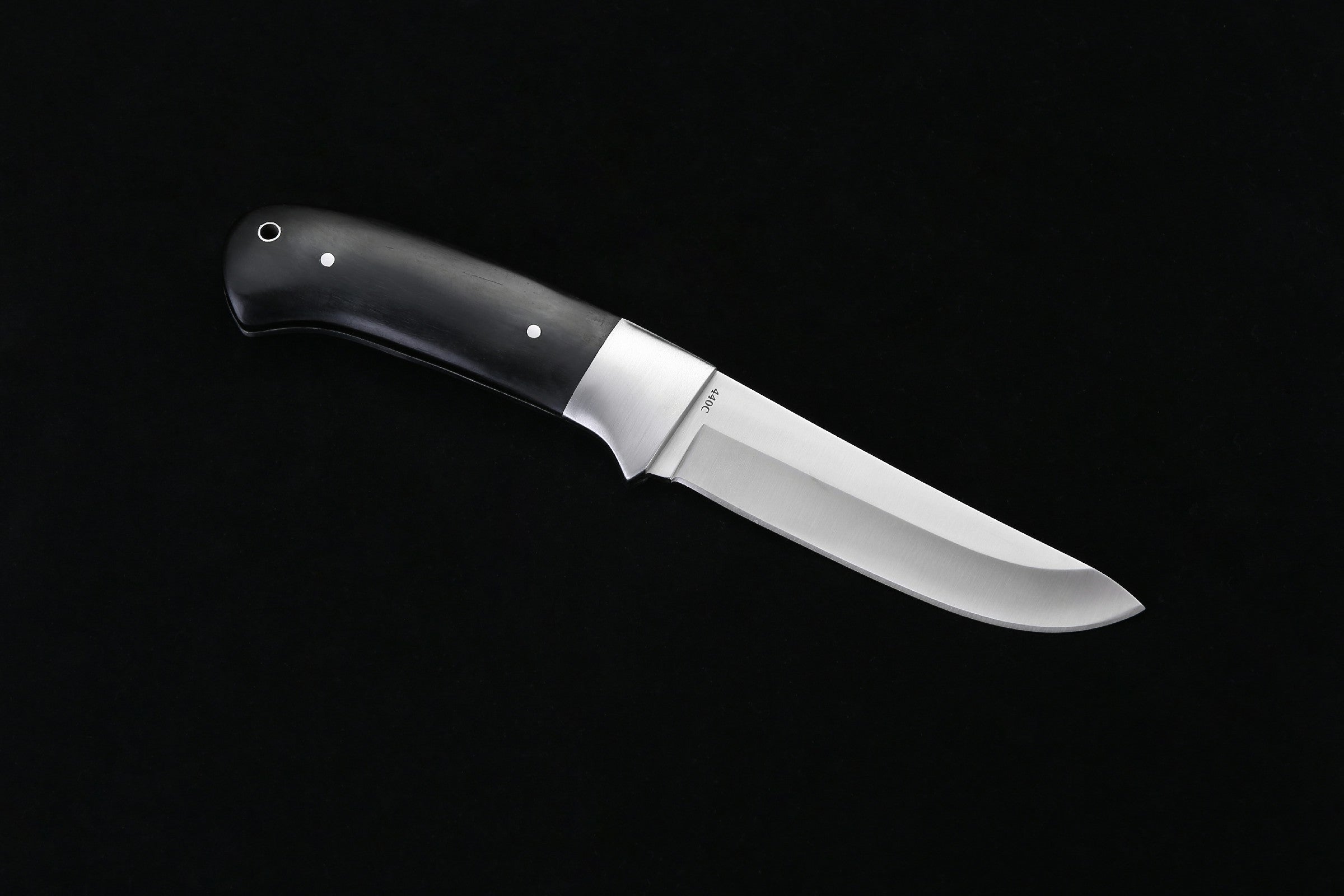 ED MAHONY Sika deer Hunter, Jagdmesser, Griffschalen aus Ebenholz, 440C NEW EDMAHONY
