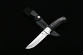 ED MAHONY Sika deer Hunter, Jagdmesser, Griffschalen aus Ebenholz, 440C NEW EDMAHONY