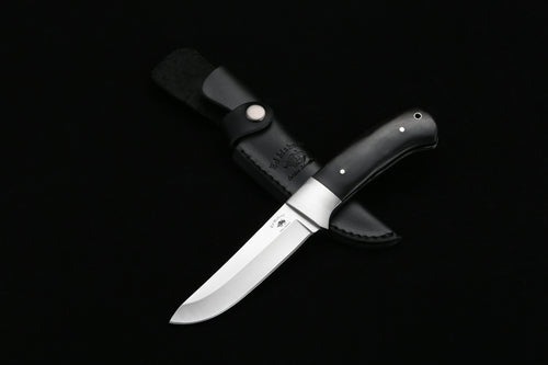 ED MAHONY Sika deer Hunter, Jagdmesser, Griffschalen aus Ebenholz, 440C NEW EDMAHONY